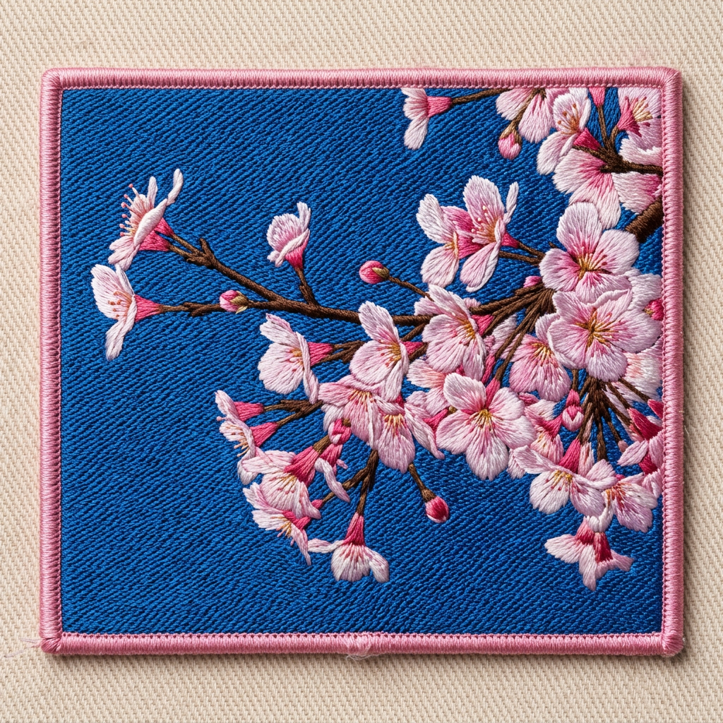Embroidered Cherry Blossoms
