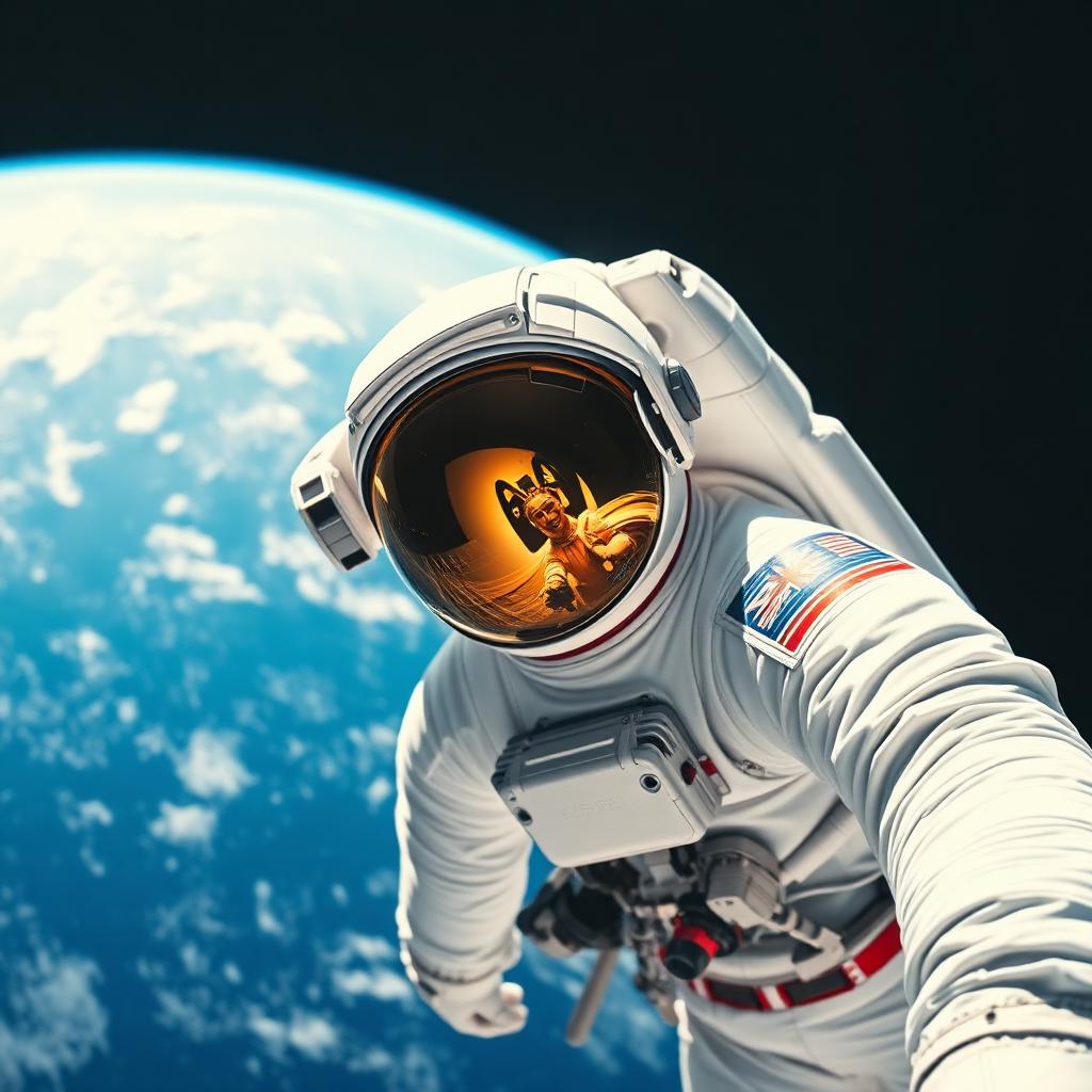 Original Astronaut Above Earth